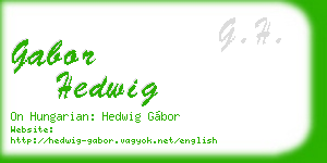 gabor hedwig business card